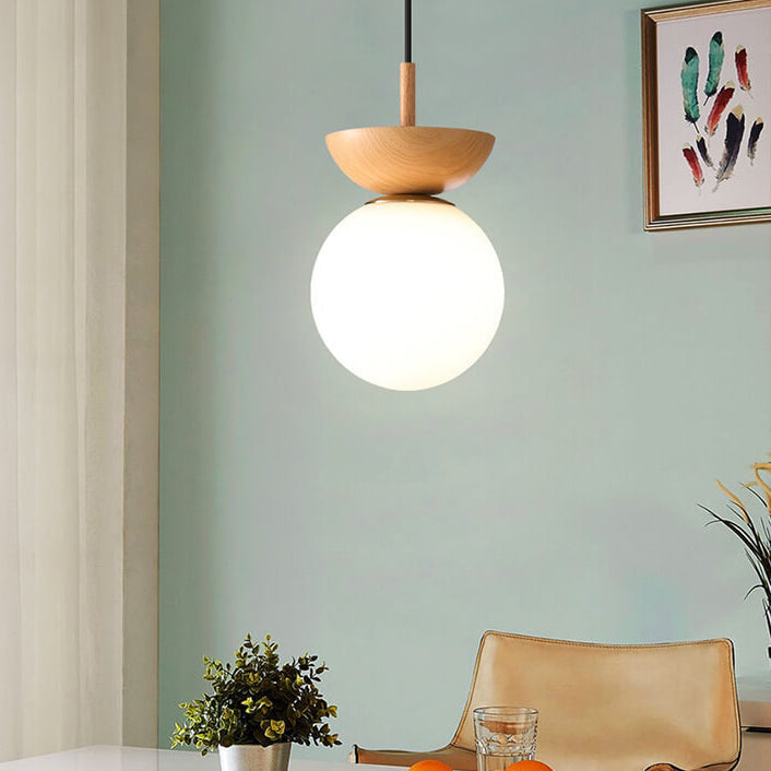 Hanglamp – Elegante Zen-verlichting – Houten constructie, sfeervolle ambiance