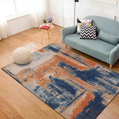 Industrieel tapijt – Abstract ontwerp, machinewasbaar – Polyester, niet-slip, voor slaapkamer