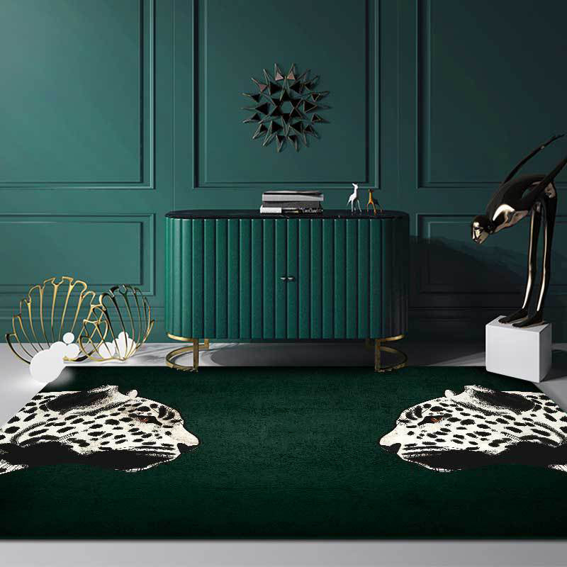 Tapijt met funky cheetah patroon – Wasbaar en anti-slip – Polyester voor woonkamer