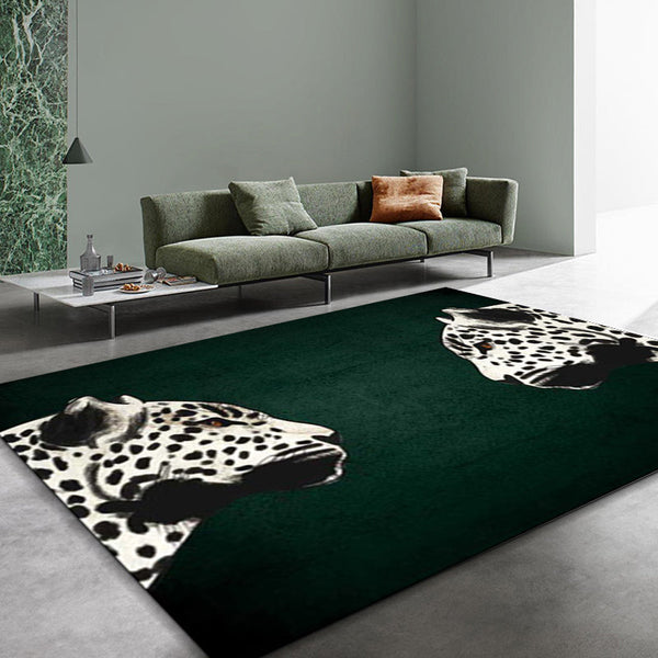 Tapijt met funky cheetah patroon – Wasbaar en anti-slip – Polyester voor woonkamer