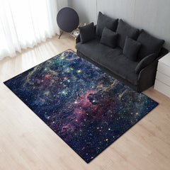 Vloerkleed voor woonkamer – Antislip, Galaxy Print – Polyester, geschikt voor binnen en buiten