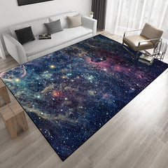Vloerkleed voor woonkamer – Antislip, Galaxy Print – Polyester, geschikt voor binnen en buiten
