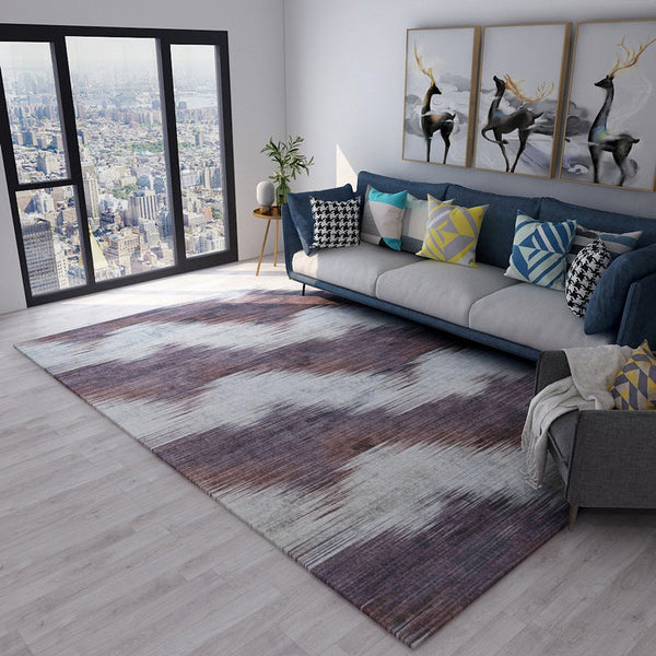 Woonkamer Tapijt – Abstracte Streepprint – Polyester, Huisdiervriendelijk, Gebiedtapijt