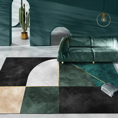 Geometrisch patroon tapijt – Wasbaar, niet-slip, huisdiervriendelijk – Polypropyleen