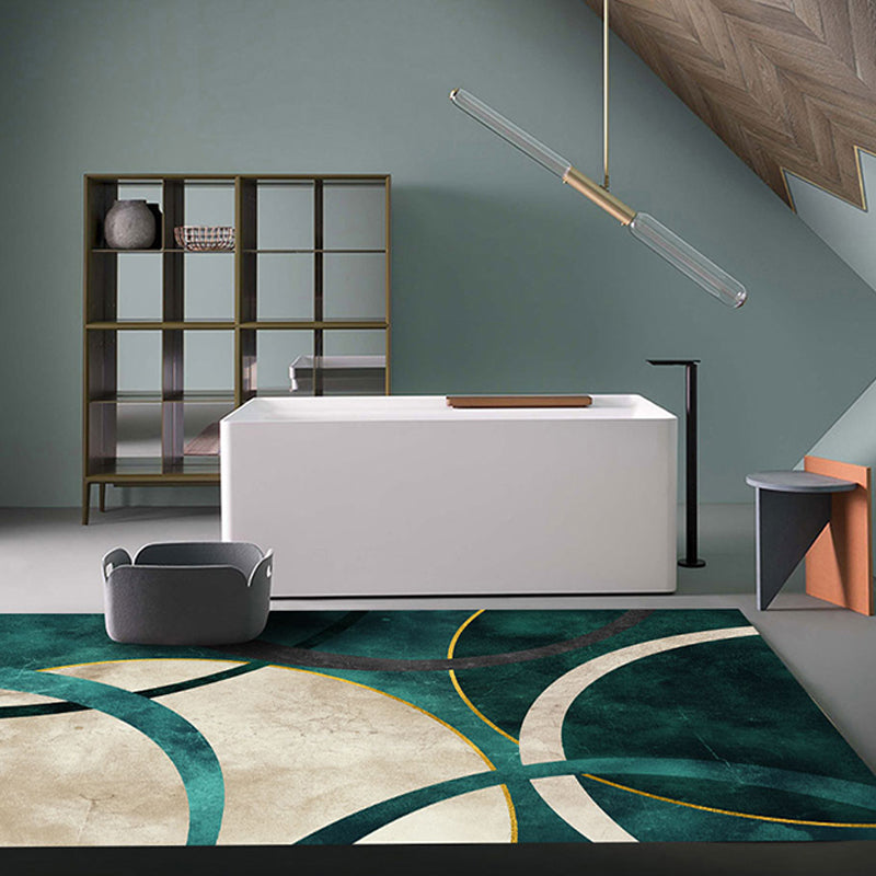 Geometrisch patroon tapijt – Wasbaar, niet-slip, huisdiervriendelijk – Polypropyleen