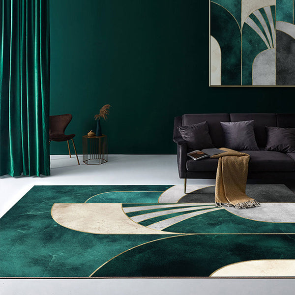 Geometrisch patroon tapijt – Wasbaar, niet-slip, huisdiervriendelijk – Polypropyleen