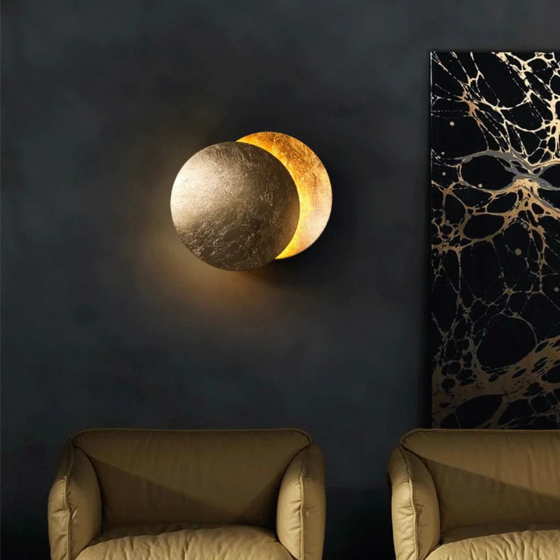 Wandlamp – Elegante Maan-gouden Ontwerp – Creëert Gezellige Sferen