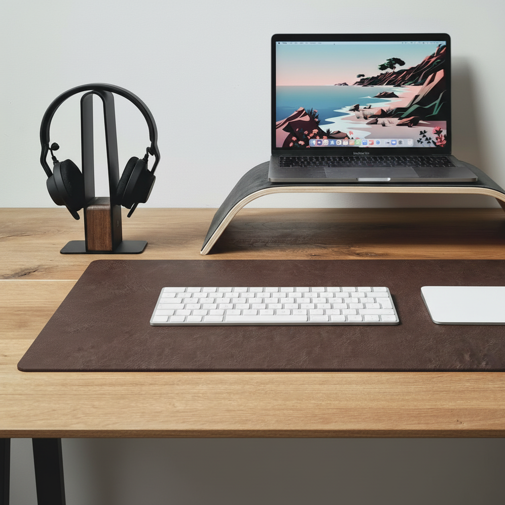 Grote Mousepad – Waterdicht | Antislip PU Suede Desk Mat voor Computer en Gaming - POUEV