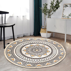 Slaapkamer tapijt – Wasbaar mandala ontwerp – Katoenen multicolor gebied tapijt
