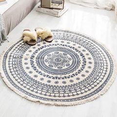 Slaapkamer tapijt – Wasbaar mandala ontwerp – Katoenen multicolor gebied tapijt