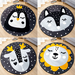 Vloerkleed kinderen – Cartoon patroon – Synthetisch, anti-slip achterkant, kleurvast, machinewasbaar