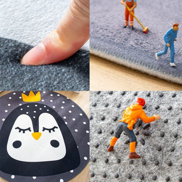 Vloerkleed kinderen – Cartoon patroon – Synthetisch, anti-slip achterkant, kleurvast, machinewasbaar