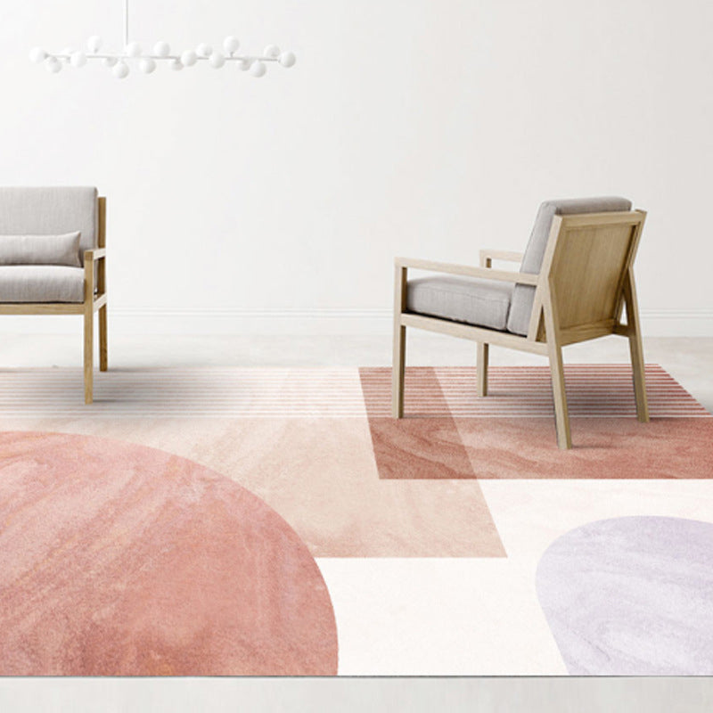 Multicolor patroon tapijt – Vlekbestendig, wasbaar, niet-slip – Polyester, Nordic-stijl