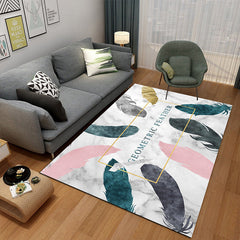 Multicolor patroon tapijt – Vlekbestendig, wasbaar, niet-slip – Polyester, Nordic-stijl