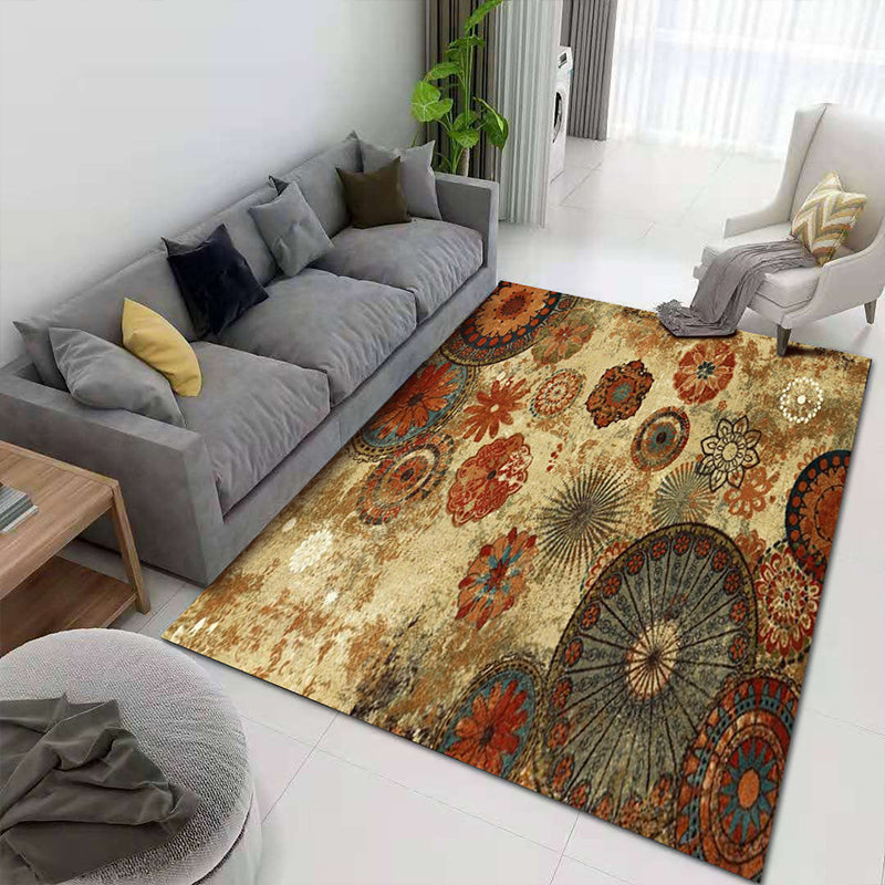 Multicolor patroon tapijt – Vlekbestendig, wasbaar, niet-slip – Polyester, Nordic-stijl