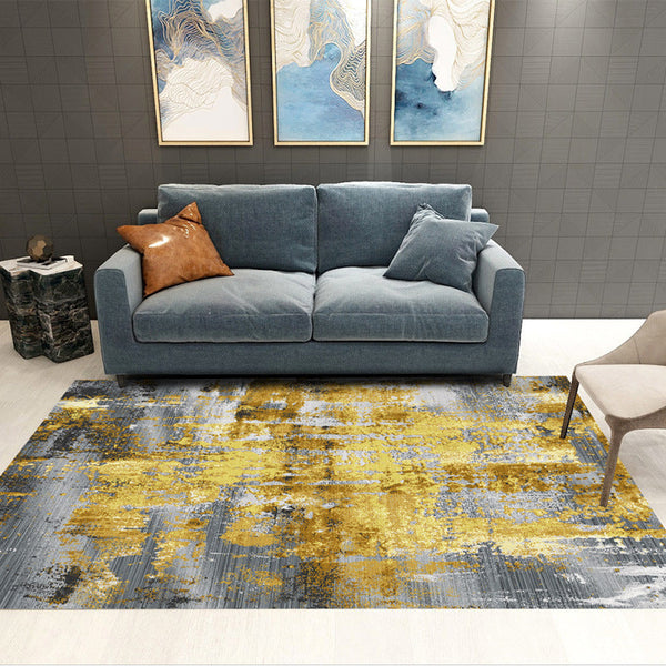 Multicolor patroon tapijt – Vlekbestendig, wasbaar, niet-slip – Polyester, Nordic-stijl