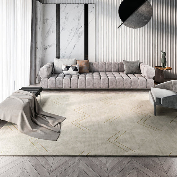 Trellis tapijt – Minimalistisch ontwerp – Polyester, vlekbestendig, huisdiervriendelijk, niet-slip achterzijde