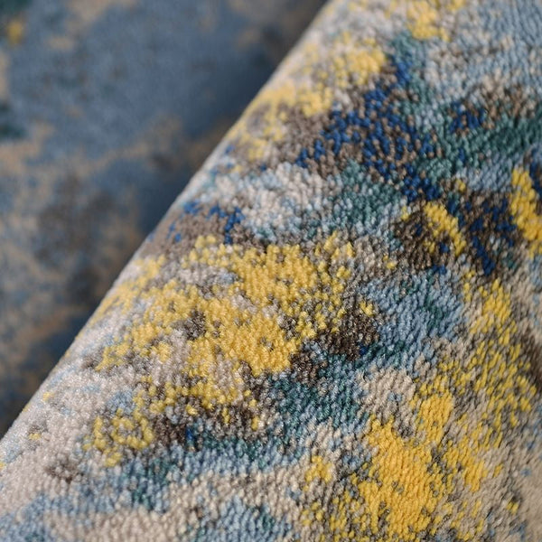 Rustiek tapijt – Vlekbestendig, machinewasbaar, antislip | Polyester, multi-kleuren, voor woonkamer