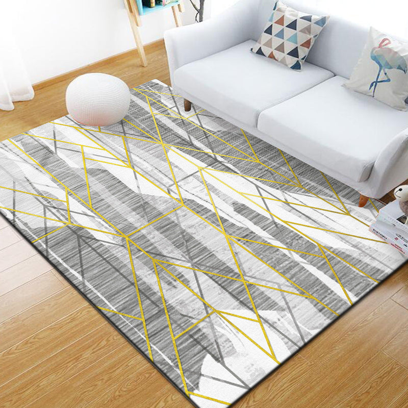 Industriële tapijten – Geometrisch ontwerp – Polyester, huisdiervriendelijk, niet-slip, kleurbestendig