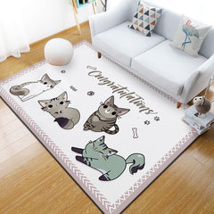 Industriële tapijten – Geometrisch ontwerp – Polyester, huisdiervriendelijk, niet-slip, kleurbestendig