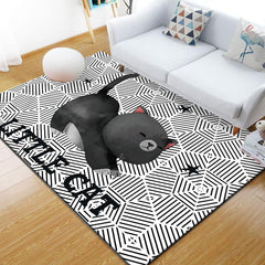 Industriële tapijten – Geometrisch ontwerp – Polyester, huisdiervriendelijk, niet-slip, kleurbestendig