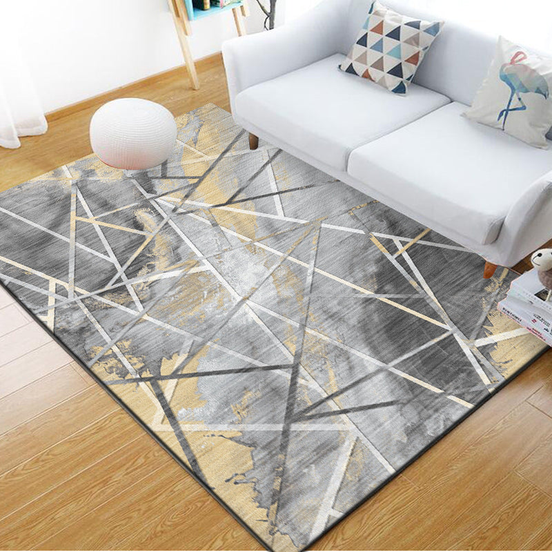 Industriële tapijten – Geometrisch ontwerp – Polyester, huisdiervriendelijk, niet-slip, kleurbestendig