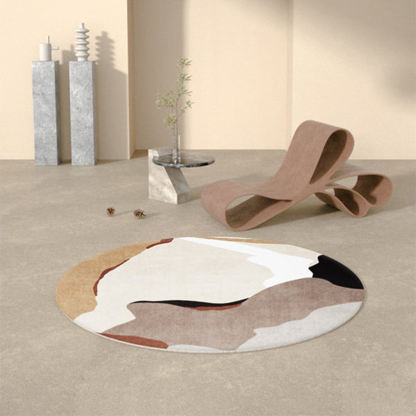 Abstract geprinte gebied tapijt – Trendy design – Polyester, wasbaar, niet-slip achterkant