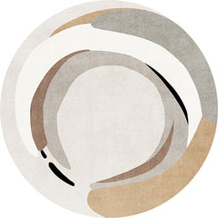 Abstract geprinte gebied tapijt – Trendy design – Polyester, wasbaar, niet-slip achterkant