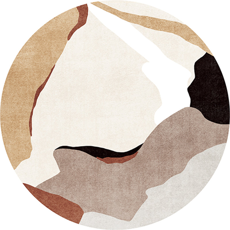 Abstract geprinte gebied tapijt – Trendy design – Polyester, wasbaar, niet-slip achterkant