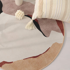 Abstract geprinte gebied tapijt – Trendy design – Polyester, wasbaar, niet-slip achterkant