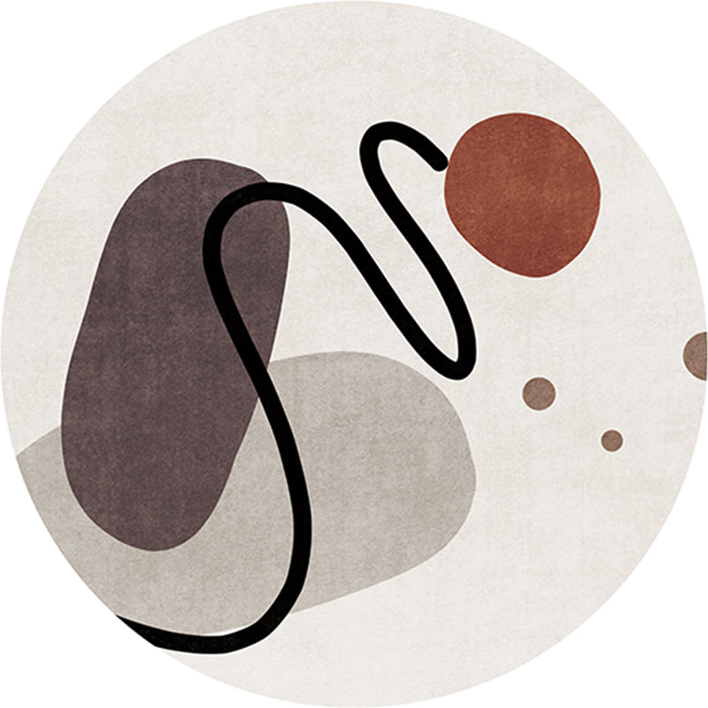 Abstract geprinte gebied tapijt – Trendy design – Polyester, wasbaar, niet-slip achterkant