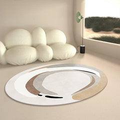 Abstract geprinte gebied tapijt – Trendy design – Polyester, wasbaar, niet-slip achterkant