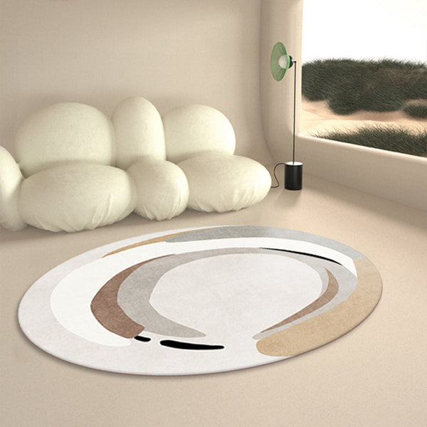 Abstract geprinte gebied tapijt – Trendy design – Polyester, wasbaar, niet-slip achterkant