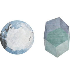 Abstracte geprinte tapijt – Huisdiervriendelijk en onderhoudsvriendelijk – Polypropyleen, geschikt voor woonkamer