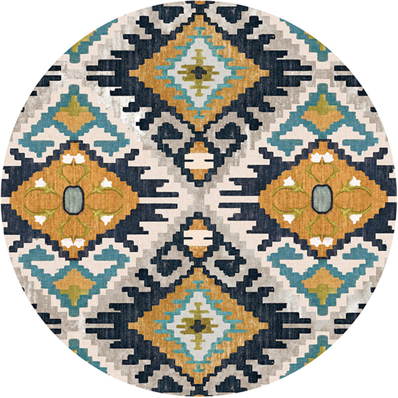 Trendy tapijt – Multi-gekleurde abstracte print – Vlekbestendig en anti-slip achterkant