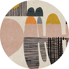 Trendy tapijt – Multi-gekleurde abstracte print – Vlekbestendig en anti-slip achterkant