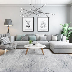 Abstracte Print Tapijt – Antislip, Huisdiervriendelijk – Wasbaar, Polyester, Multicolor