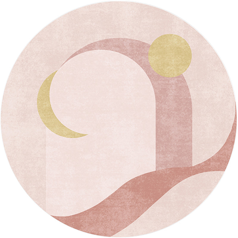 Geometrisch vloerkleed – Niet-slip en gemakkelijk verzorgbaar – Polyester, wasbaar tapijt