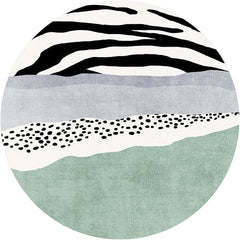 Geometrisch vloerkleed – Niet-slip en gemakkelijk verzorgbaar – Polyester, wasbaar tapijt