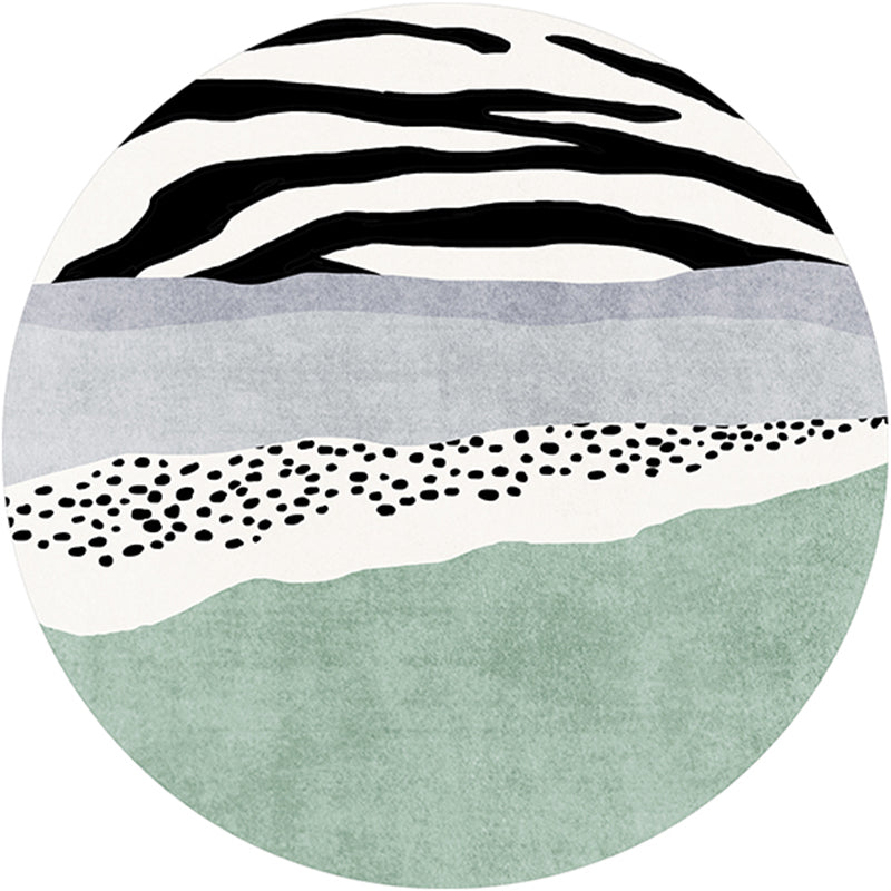 Geometrisch vloerkleed – Niet-slip en gemakkelijk verzorgbaar – Polyester, wasbaar tapijt