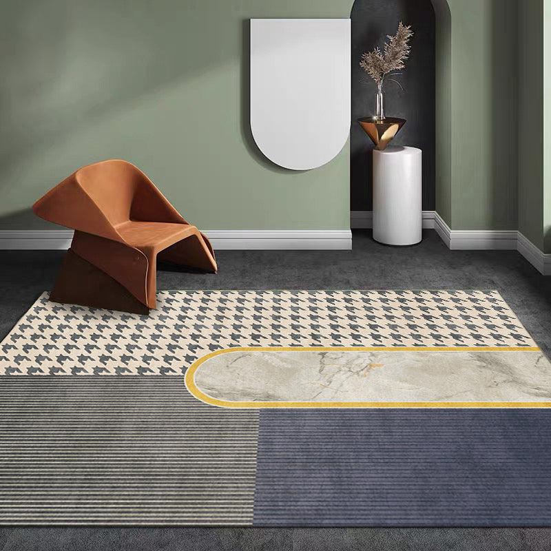 Tapijt – Vlekbestendig | Anti-slip | Katoenmix met geometrisch patroon