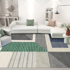 Tapijt – Vlekbestendig | Anti-slip | Katoenmix met geometrisch patroon