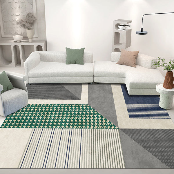 Tapijt – Vlekbestendig | Anti-slip | Katoenmix met geometrisch patroon