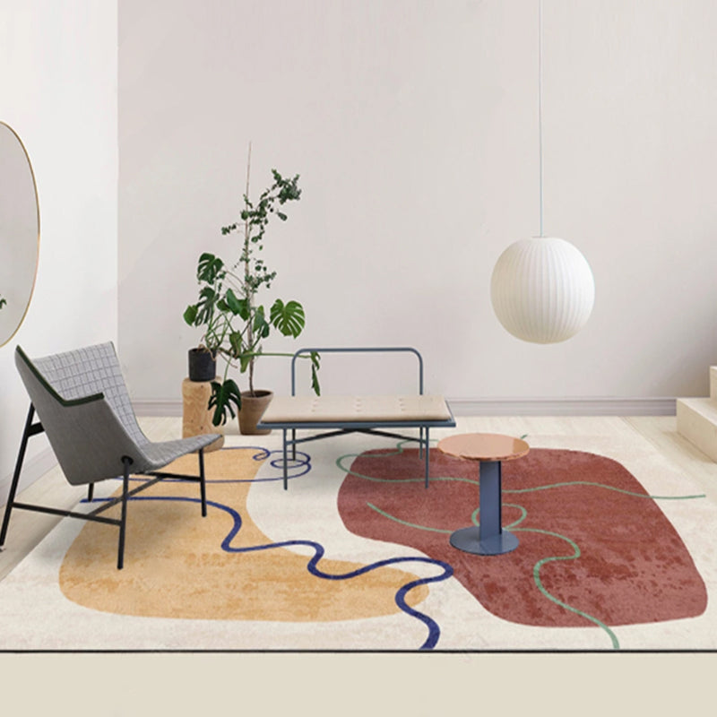 Veelkleurig tapijt – Casual geometrische print – Wasbaar, polypropyleen, huisdiervriendelijk