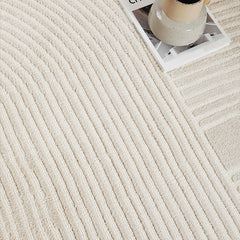 Gestreept tapijt – Vlekbestendig en anti-slip – Polyester materiaal voor woonkamer