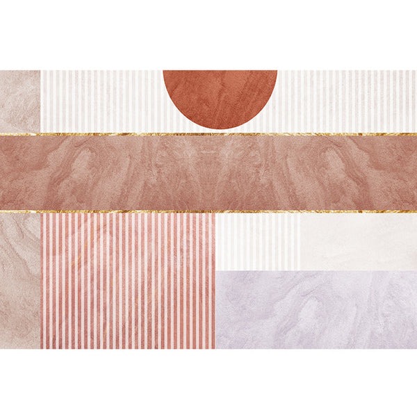 Moderne woonkamer tapijt – Antislip, wasbaar – Synthetisch materiaal, kleurblokken