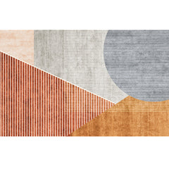 Moderne woonkamer tapijt – Antislip, wasbaar – Synthetisch materiaal, kleurblokken