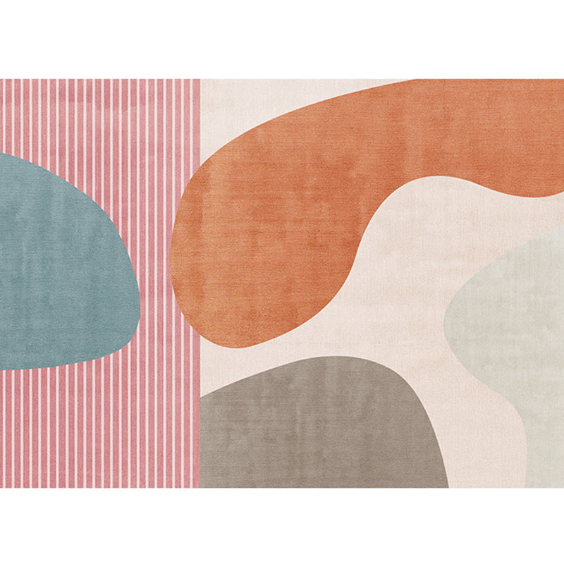 Moderne woonkamer tapijt – Antislip, wasbaar – Synthetisch materiaal, kleurblokken