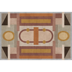 Geometrisch tapijt – Niet-slip achterkant | Machine wasbaar, synthetisch materiaal