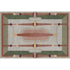 Geometrisch tapijt – Niet-slip achterkant | Machine wasbaar, synthetisch materiaal